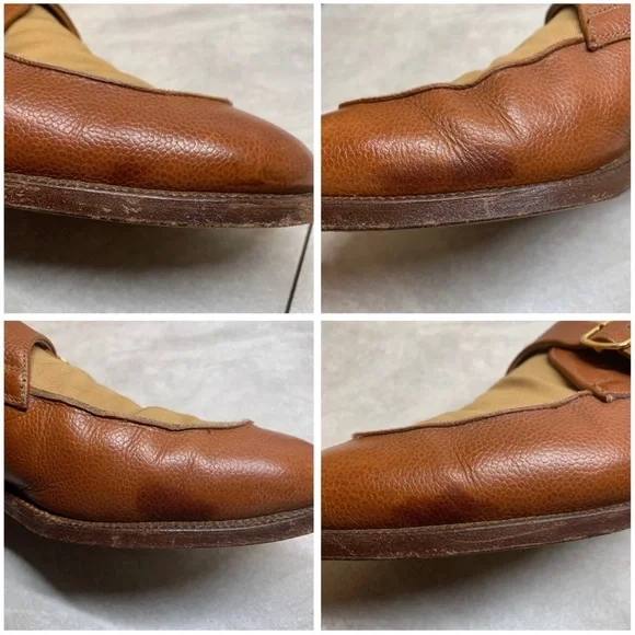 Crockett & Jones Hampsted leather + canvas shoes 9.5 D